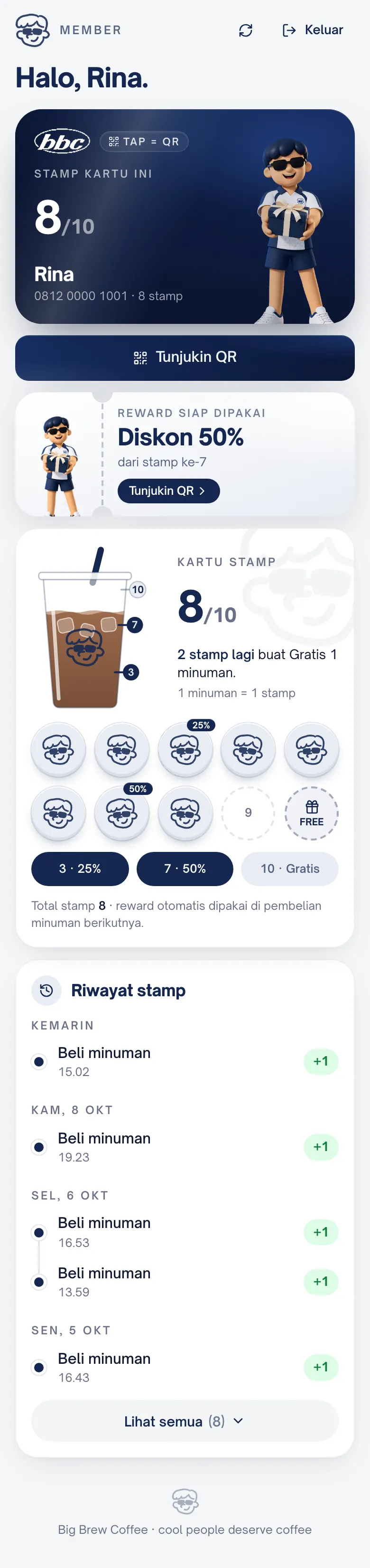 Portal member BBC POS, data demo